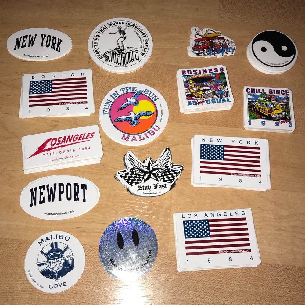 ✨ 30 Brandy Melville Stickers Random Bundle - Picture 2 of 7